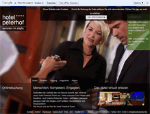 Tablet Screenshot of hotelpeterhof.de
